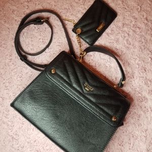 DUNE LONDON Black & Gold Crossbody/Handbag